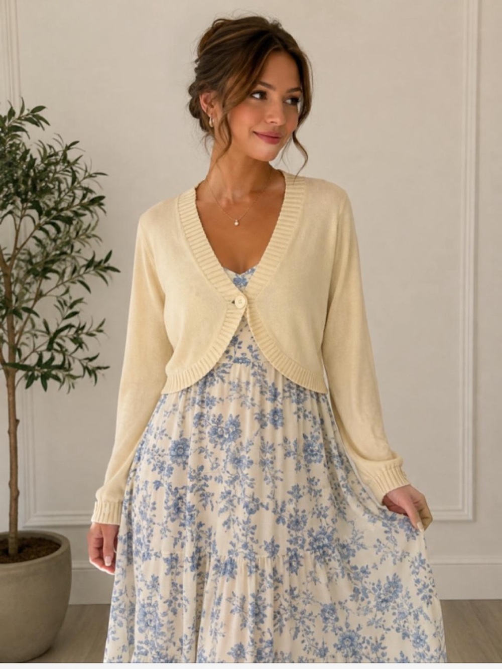 Josephine Chaus Ivory/Cream Knit Silk blend Shrug – Vintage